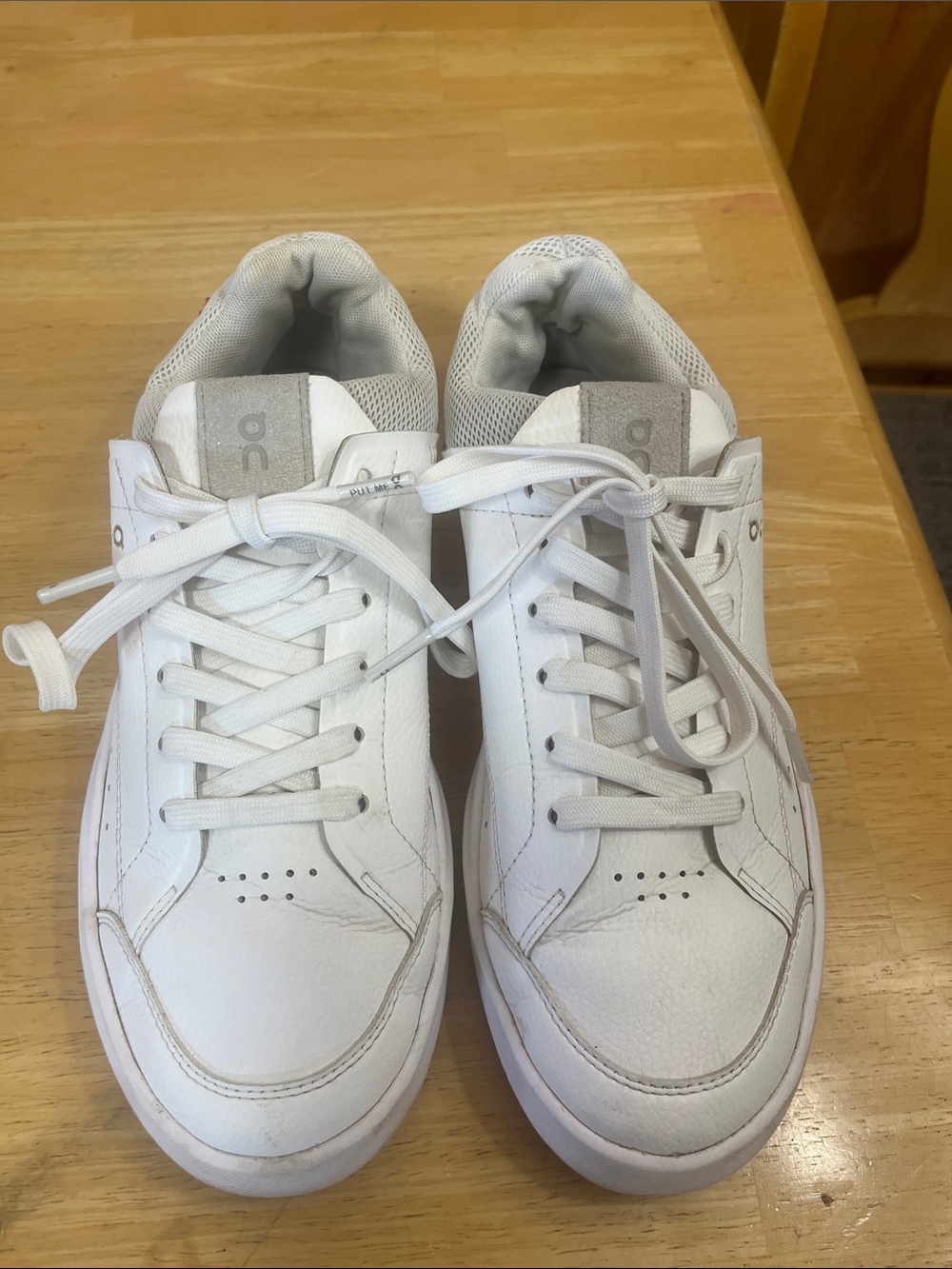 On Running Women’s White Leather Lace-Up Sneakers